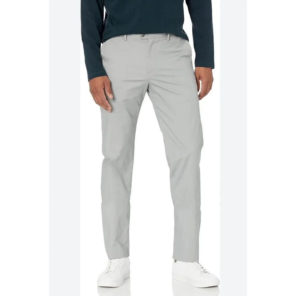 Calvin‎ Klein Men's Refined Stretch Chino Slim Fit Pant Grey 38/30 NWT